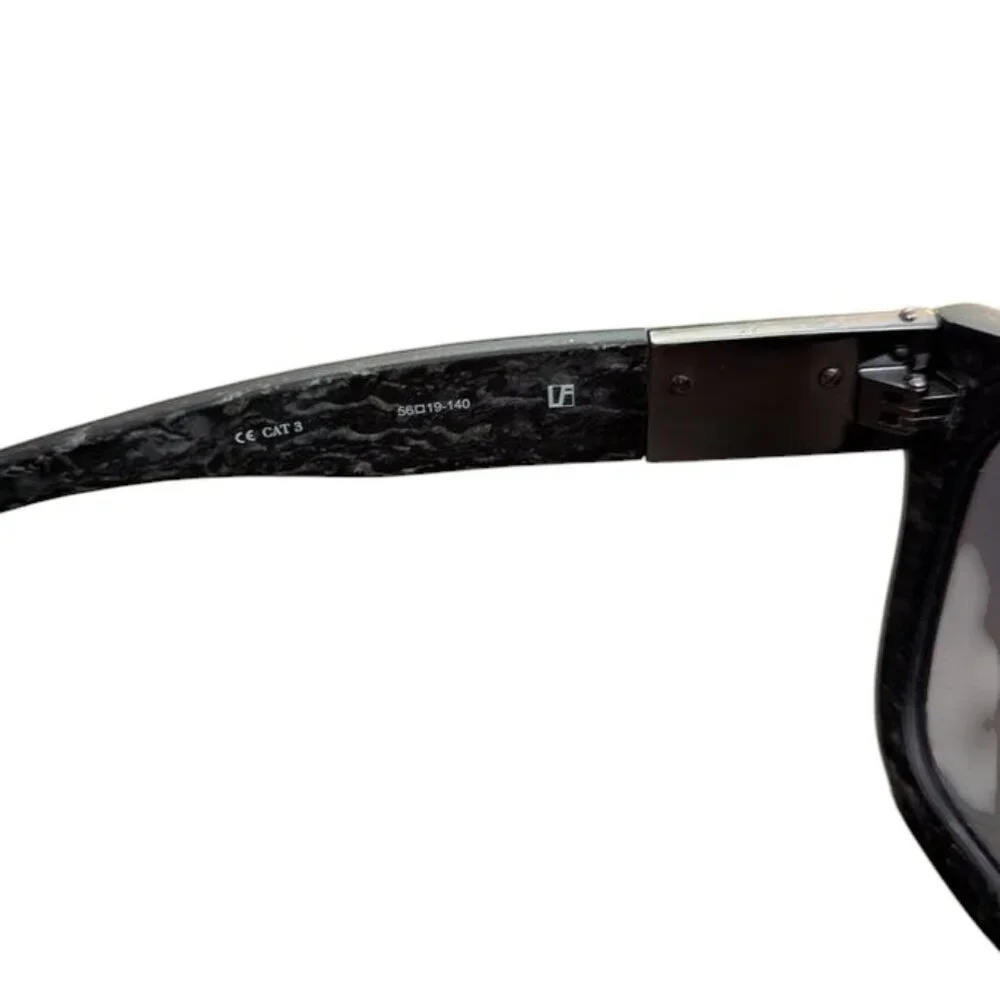 3.1 Phillip Lim x Linda Farrow PI40 56mm Grey Acetate Blue Lens Sunglasses